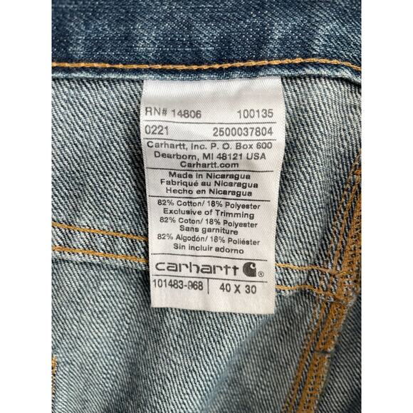 Carhartt Relaxed Fit Holder Jeans Men's Size 40x30 Blue Medium Wash Denim - Picture 5 of 7